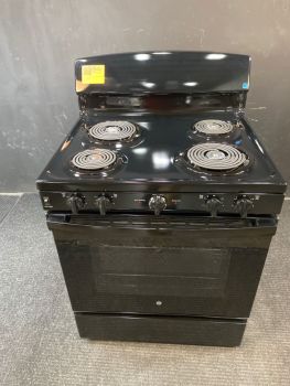 GE 30" Electric ADA Compliant Range Manual Clean Smooth Top Cooktop in Black - JBS460DMBBC