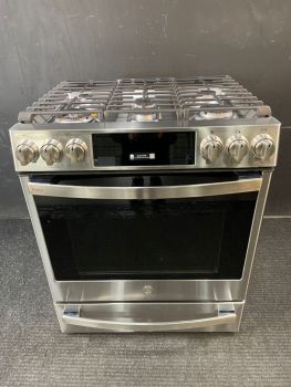 GE Profile 30" Gas Slide In Range with AirFry and Convection in PrintResistant Stainless - PGS930YPFSC