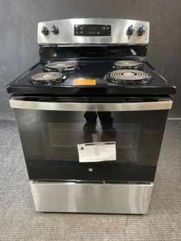 GE 30" Electric Maunal Clean Free Standing with Coil Burners Cooktop in Stainless Steel - JBS360RTSS NEW