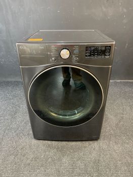 LG 7.4 Cu Ft Front Control Electric Dryer with Sensor and Steam in Black Steel - DLEX4000BC