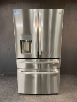GE Profile 36 Inch 28 Cu Ft 4 Door French Door Refrigerator in Printproof Stainless - PVD28BYNFSC