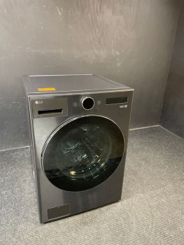 LG 5.0 Cubic Ft. 27" Wide Front Load Washer with Steam in Black Steel - WM6700HBAC