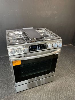 LG 30 inch Self Clean Gas Slide in Range with Convection in Stainless - LSGL6335FC