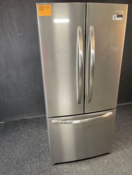 Refrigerador Frigidaire de 17.6 pies cúbicos, 31.3" de ancho, de profundidad estándar, con puertas francesas y sin dispensador, en acero inoxidable - FRFG1723AV