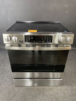 GE Profile 30" Fingerprint Resistant Stainless Steel Smart Slide In Induction Range with Air Fry - PHS700AYFS