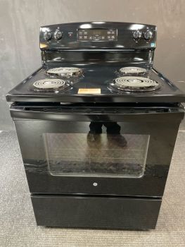 GE 30" Self Cleaning Coil Burner Electric Range in Black - JB256DMBB