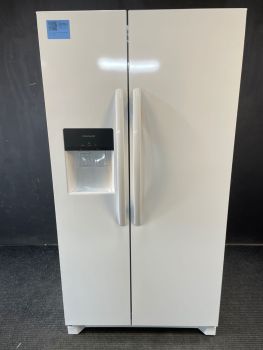 Frigidaire 26 Cu Ft 35.75" Wide Side by Side Refrigerator in White - FRSS2623AWC