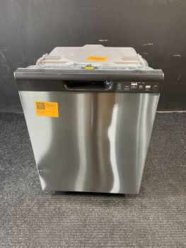 Lavavajillas GE de 24 pulgadas, empotrable, con controles frontales, 59 dBA, de acero inoxidable, con función de secado rápido y cable de alimentación - GDF511PSRSSC