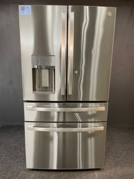 GE Profile 36 Inch 28 Cu Ft 4 Door French Door Refrigerator in Printproof Stainless - PVD28BYNFSC