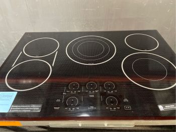 GE Cafe 30 Inch 5 Burner Touch Control Electric Smoothtop Cooktop in Black - CEP90301TBBC