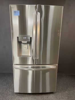 LG Refrigerador de 36 pulgadas, 27.7 pies cúbicos, de profundidad estándar, con puerta francesa y dispensador, en acero inoxidable antihuellas - LRFS28XBS