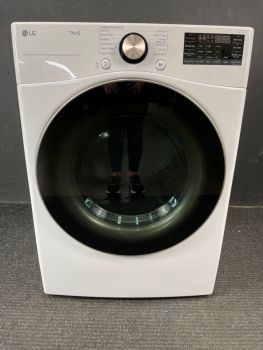 LG 7.4 Cu Ft Front Control Electric Dryer with Sensor and Steam in White - DLEX4000W