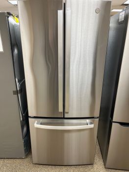 GE 21 Cu Ft French Door 30 inch Non-Dispenser Stainless - GNE21FYKFS