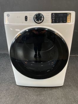 GE 28 Inch 7.8 Cu Ft Gas Front Control Dryer with Sensor in White - GFD55GSSNWWC