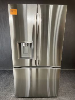 LG 36" 24 Cu Ft French Door CounterDepth Refrigerator w/Dual Ice & Zero Clearence Door in Stainless - LF24Z6530S