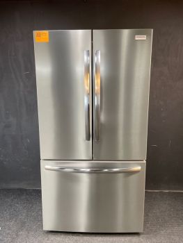Frigidaire Gallery 36" 23 Cu Ft Counter Depth No Disp French Dr Refrigerator in PrintProof Stainless - GRFG2353AFC