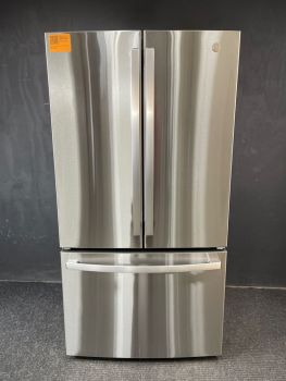 GE 27 cu ft French Door Non-Dispenser 36 inch Print Proof Stainless - GNE27JYMFS