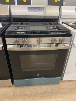 GE 30" Free-Standing Gas Range w/ Self Clean 5 Burners in Stainless Steel - GGF500PVSS