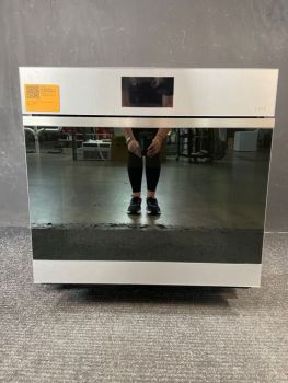 Horno empotrable inteligente GE Cafe de 76 cm con función de freidora de aire/convección en cristal platino - CTS90DM2NS5C