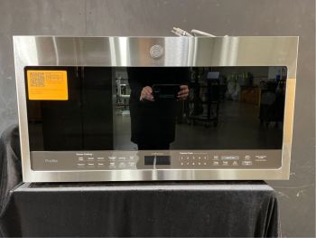GE Profile 2.1 Cu Ft. 30" 1000W Over the Range Bottom Control Sensor Microwave in Stainless - PVM9005SJSSC