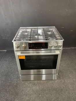 Bosch 800 Series 30 Inch Self Clean Gas Slide In Range with Convection in Stainless - HGI8056UC