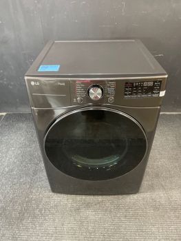 Secadora eléctrica LG de 27 pulgadas y 7.4 pies cúbicos con controles frontales, vapor y sensor, en acero negro - DLEX4200BC