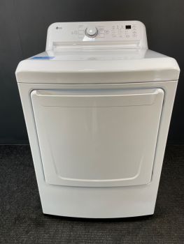 Secadora eléctrica LG de 7.3 pies cúbicos con control superior y sensor, color blanco - DLE7000W
