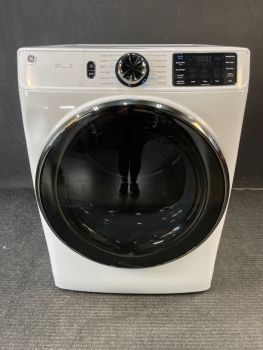 GE 28 Inch 7.8 Cu Ft Gas Front Control Dryer with Steam in White - GFD65GSSVWWC