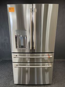 GE Cafe 27.8 Cu Ft 35.75" Wide 4 Door Energy Star French Door Refrigerator in Stainless - CVE28DP2NS1C