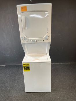 GE 2.3/4.4 Cubic Ft 24" wide Electric Stacked Washer/Dryer in White - GUD24ESSMWWC