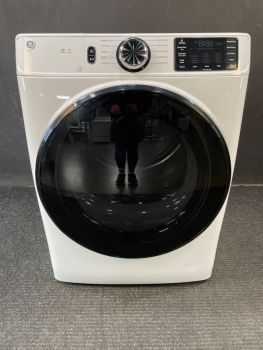 GE 28 Inch 7.8 Cu Ft Electric Front Control Dryer with Sensor in White - GFD55ESSNWWC