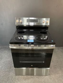 GE 30" Electric Range Steam Clean Smooth Top Cooktop in Stainless Steel - GRF40HSVSSC