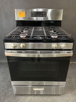 GE 30" 4 Burner Manual Clean Gas Range in Stainless Steel - JGBS61RPSS