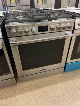 Frigidaire Professional 30" Gas Slide In Range with AirFry and Convection in Print Proof Stainless - PCFG3080AF