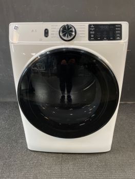 GE 28 Inch 7.8 Cu Ft Electric Front Control Dryer with Sensor in White - GFD55ESSNWWC