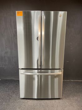 GE 27 cu ft French Door Non-Dispenser 36 inch Print Proof Stainless - GNE27JYMFSC