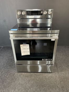 Cocina eléctrica independiente inteligente LG de 30" con convección Pro Bake y freidora de aire en acero inoxidable - LREN6325XE