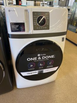 GE Profile 4.6 cu. ft. Capacity UltraFast Combo with PowerSteam Technology Washer/Dryer White - PFQ83HSSWWW