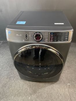 GE 28 Inch 7.8 Cu Ft Electric Front Control Dryer with Steam in Carbon Graphite - GFD65ESPVDSC