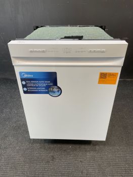 Midea 24 In Front Control 52 dBA Hybrid interior Dishwasher in White - MDF24P1BWW