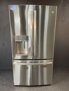 GE Profile 36 Inch 22 Cu ft Counter Depth French Door in Print Resistant Stainles - PYE22KYNFSC