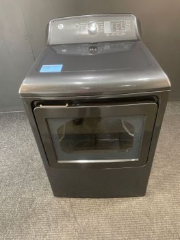 Secadora de gas GE de 27 pulgadas y 7.4 pies cúbicos con control superior y sensor, color gris diamante - GTD58GBPVDGC