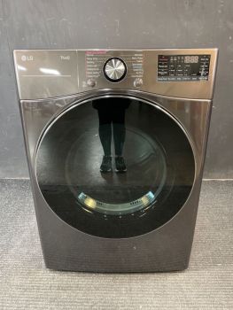 LG 27 Inch 7.4 Cu ft Front Control Electric Dryer With Steam and Sensor in Black Steel - DLEX4200BC