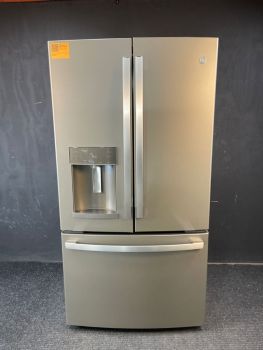 GE 27.7 Cu Ft 35.75" Wide French Door Refrigerator with Dispenser in Printproof Stainless - GFE28GMKESC