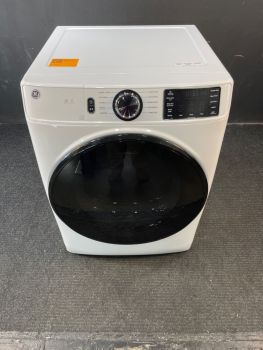 GE 28 Inch 7.8 Cu Ft Electric Front Control Dryer with Sensor in White - GFD55ESSNWWC