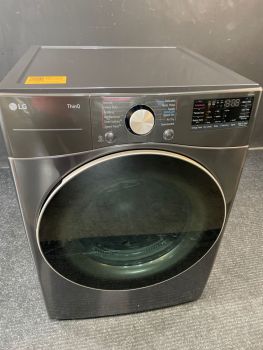 LG 7.4 Cu Ft Front Control Electric Dryer with Sensor and Steam in Black Steel - DLEX4000BC