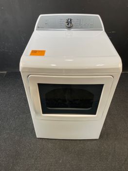 GE Profile 27 Inch 7.4 Cu Ft Top Control Gas Dryer with Sensor in White - PTD60GBSRWSC