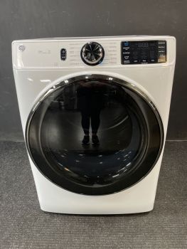 GE 28 Inch 7.8 Cu Ft Electric Front Control Dryer with Steam in White - GFD65ESSVWW