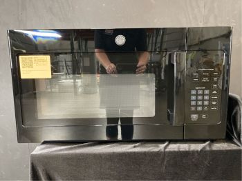 GE 1.6 Cubic Ft. Capacity 30" wide 1000W Over the Range Microwave in Black - JVM3160DFBBC