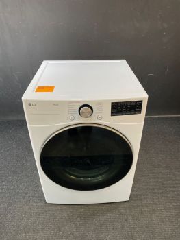 LG 7.4 Cu Ft Front Control Gas Dryer with Sensor and Steam in White - DLGX4001WC